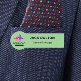 Etiqueta De Nome Logotipo Personalizado - Pino Magnético Ou De Segu