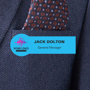 Etiqueta De Nome Logotipo Personalizado - Pino Magnético Ou De Segu