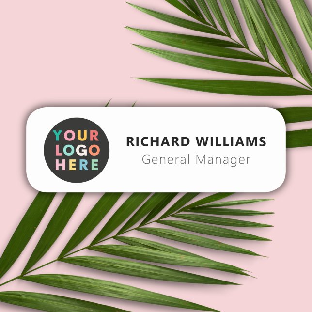 Etiqueta De Nome Logotipo Personalizado - Pino Magnético Ou De Segu (Custom Logo Employee Magnetic Or Safety Pin Name Tag)