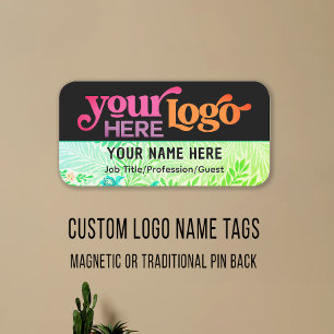 Etiqueta De Nome Logotipo Personalizado - Pino Magnético Ou De Segu