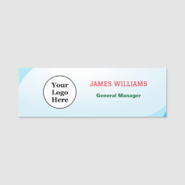 Etiqueta De Nome Logotipo Personalizado - Pino Magnético Ou De Segu