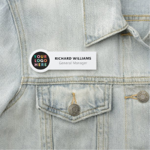 Etiqueta De Nome Logotipo redondo personalizado Pino magnético ou d
