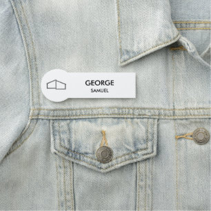 Etiqueta De Nome Logotipo residencial Realtor preto e branco clássi