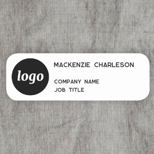 Etiqueta De Nome Logotipo Simples Minimalista