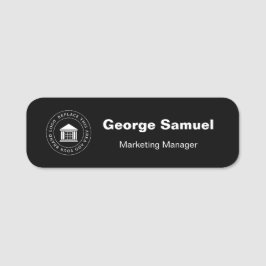 Etiqueta De Nome Logotipo simples para empresas | Nome | Designação