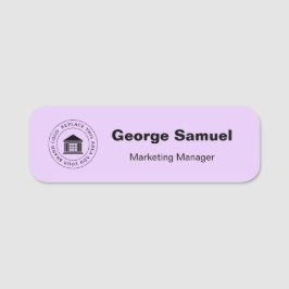 Etiqueta De Nome Logotipo simples para empresas | Nome | Designação