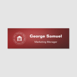 Etiqueta De Nome Logotipo simples para empresas | Nome | Designação