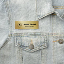 Etiqueta De Nome Logotipo simples para empresas | Nome | Designação