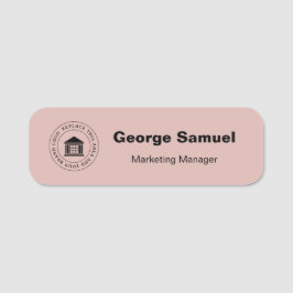 Etiqueta De Nome Logotipo simples para empresas | Nome | Designação