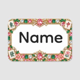 Etiqueta de Nome Mahjong