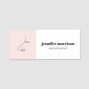 Etiqueta De Nome Maquiagem de logotipo de beleza de rosto minimalis