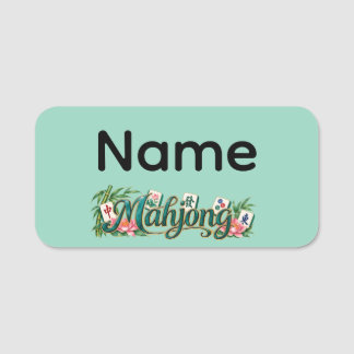 Etiqueta De Nome Marcas de Mahjong
