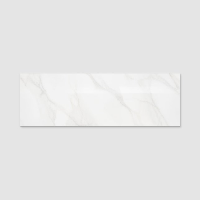 Etiqueta De Nome Mármore Branco (Frente)