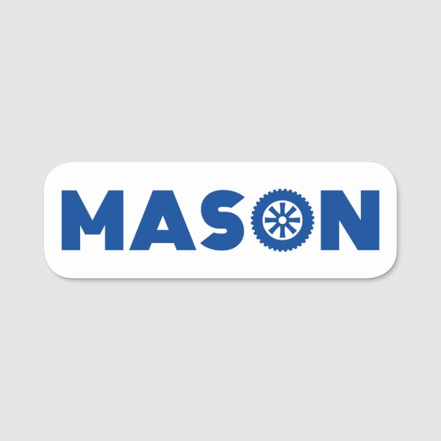 Etiqueta De Nome Mason Petrol Head (Frente)