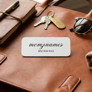 Etiqueta De Nome Melhor Mãe Personalizada Nome De Caligrafia