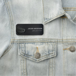 Etiqueta De Nome Metal escovado