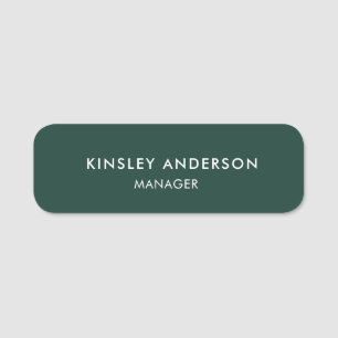 Etiqueta De Nome Minimalista Luxury Boutique Emerald Green