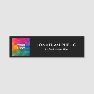Etiqueta De Nome Modelo personalizado personalizado seu logotipo aq