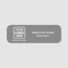 Etiqueta De Nome Modern Gray Custom Business Name Tag