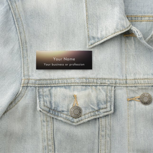 Etiqueta De Nome Modern Stylish Custom Black Technology Profession (In Situ)