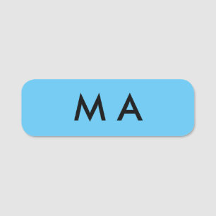 Etiqueta De Nome Monograma simples adicione a letra do seu nome hom