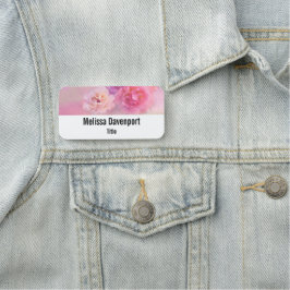 Etiqueta De Nome Na moda de Cravos Rosa bonito