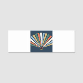 Etiqueta De Nome Neo Deco Fan grafisches