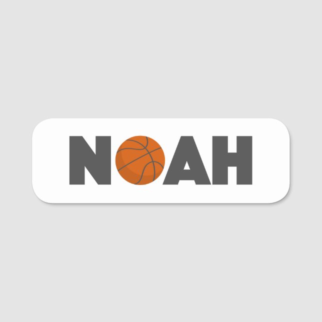 Etiqueta De Nome Noah Basball (Frente)