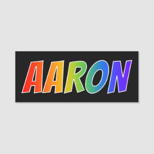 Etiqueta De Nome Nome "AARON": Coloração do arco-íris do