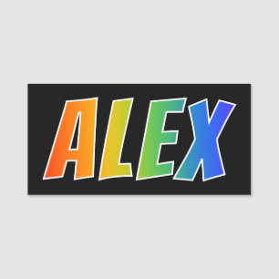 Etiqueta De Nome Nome "ALEX": Coloração do arco-íris do