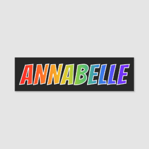 Etiqueta De Nome Nome "ANNABELLE": Coloração do arco-íris do