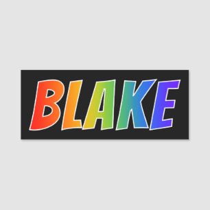 Etiqueta De Nome Nome "BLAKE": Coloração do arco-íris do