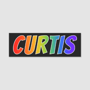 Etiqueta De Nome Nome "CURTIS": Coloração do arco-íris do