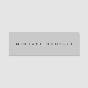 Etiqueta De Nome Nome da Cinza de Tendência Moderna Criativa