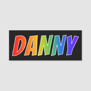 Etiqueta De Nome Nome "DANNY": Coloração do arco-íris do
