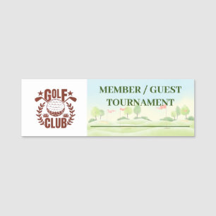Etiqueta De Nome Nome do Convidado do Membro da Liga do Clube Golf