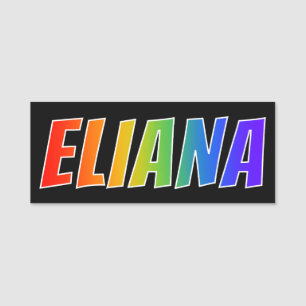 Etiqueta De Nome Nome "ELIANA": Coloração do arco-íris do