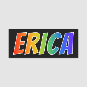 Etiqueta De Nome Nome "ERICA": Coloração do arco-íris do