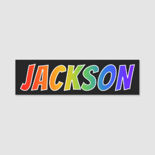 Etiqueta De Nome Nome "JACKSON": Coloração do arco-íris do