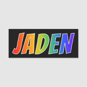 Etiqueta De Nome Nome "JADEN": Coloração do arco-íris do