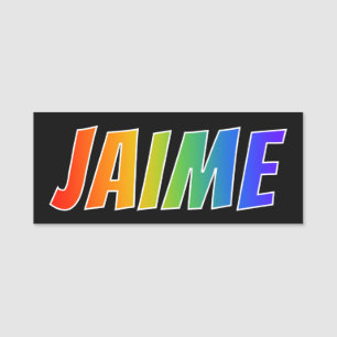 Etiqueta De Nome Nome "JAIME": Coloração do arco-íris do
