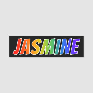 Etiqueta De Nome Nome "JASMIM": Coloração do arco-íris do