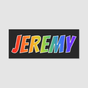 Etiqueta De Nome Nome "JEREMY": Coloração do arco-íris do