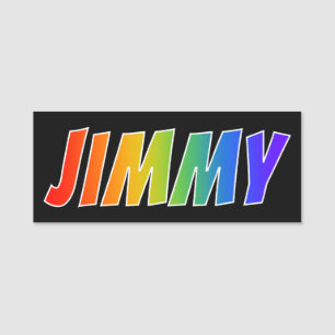 Etiqueta De Nome Nome "JIMMY": Coloração do arco-íris do