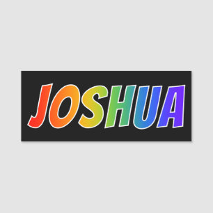 Etiqueta De Nome Nome "JOSHUA": Coloração do arco-íris do