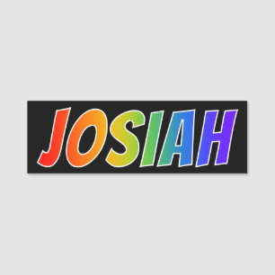 Etiqueta De Nome Nome "JOSIAH": Coloração do arco-íris do