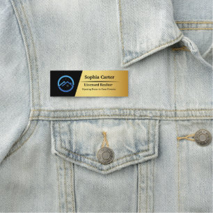 Etiqueta De Nome Nome magnético do funcionário do logotipo comercia