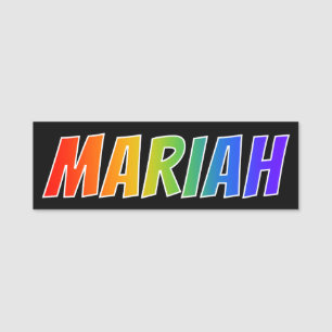 Etiqueta De Nome Nome "MARIAH": Coloração do arco-íris do