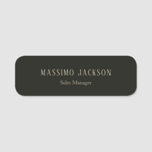 Etiqueta De Nome Nome minimalista personalizado cinza pastel person
