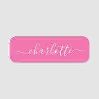 Nome Moderno de Script Elegante - Rosa Hot Persona